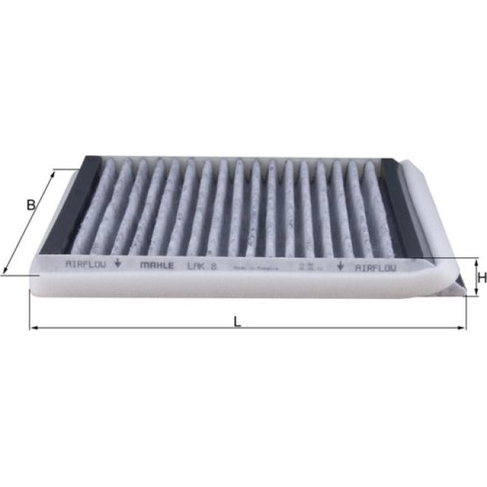 LAK 8 MAHLE Innenraumfilter 8, Aktivkohlefilter, 213 x 211 x 20 mm – u. a. für Peugeot Partner Großraumlimousine (5_, G_), Kasten/Großraumlimousine (5_, G_), Origin (G_) – OE Nummer 6441EH - l LAK 8 MAHLE Innenraumfilter 8, Aktivkohlefilter, 213 x 211 x 20 mm – u. a. für Peugeot Partner Großraumlimousine (5_, G_), Kasten/Großraumlimousine (5_, G_), Origin (G_) – OE Nummer 6441EH - l