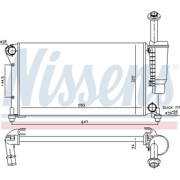 Nissens Wasserkühler PKW 617852 Nissens Wasserkühler PKW 617852