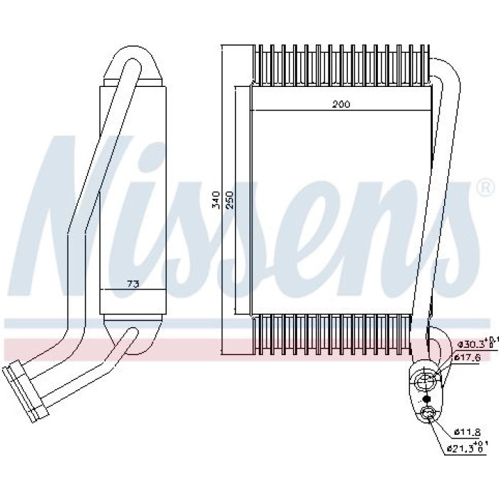 Nissens Verdampfer 92144 Nissens Verdampfer 92144