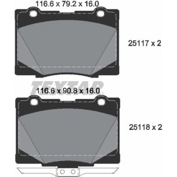 Textar Bremsbelagsatz 2511701 Textar Bremsbelagsatz 2511701