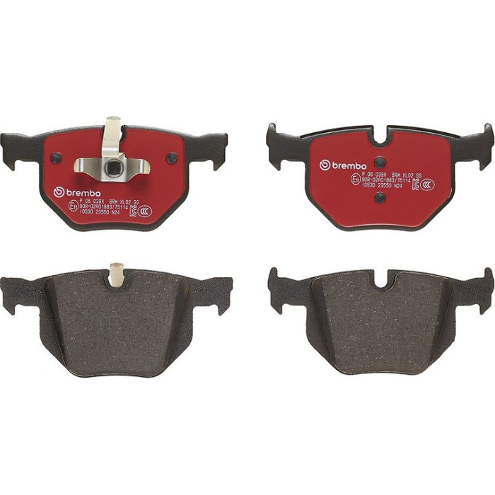 P 06 039X Brembo Xtra Bremsbelagsatz Hinterachse – P 06 039X – 123 x 58 x 17 mm – Bremssystem Teves – OE Nummer 34121288895 P 06 039X Brembo Xtra Bremsbelagsatz Hinterachse – P 06 039X – 123 x 58 x 17 mm – Bremssystem Teves – OE Nummer 34121288895