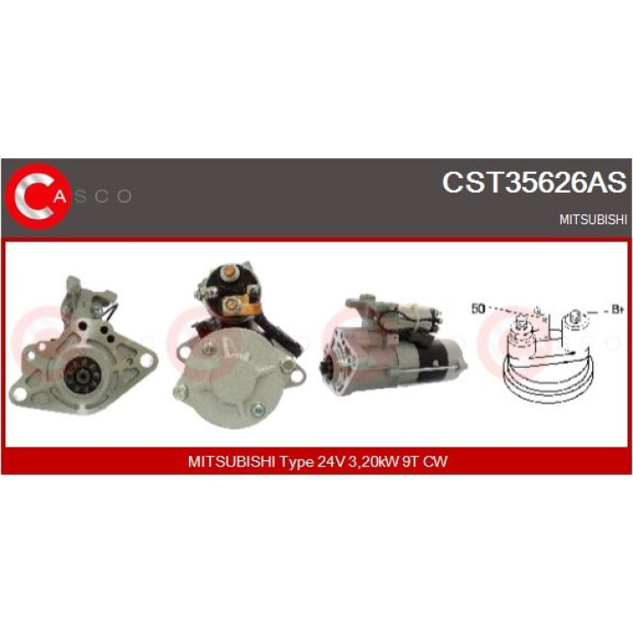 CASCO Anlasser CST35626AS CASCO Anlasser CST35626AS