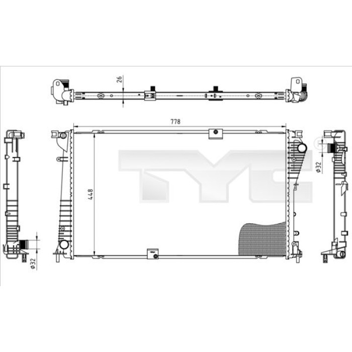 TYC Motorkühler 725-0045 TYC Motorkühler 725-0045