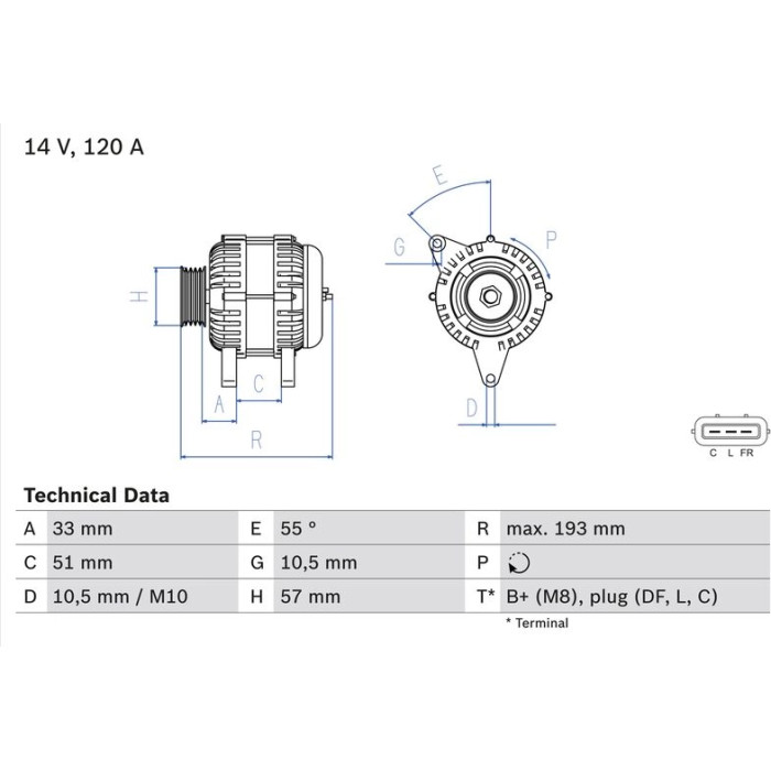 Bosch Lichtmaschine 0 986 083 830 Bosch Lichtmaschine 0 986 083 830