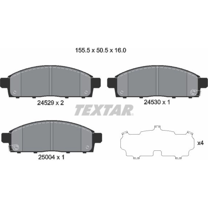 Textar Bremsbelagsatz 2452901 Textar Bremsbelagsatz 2452901