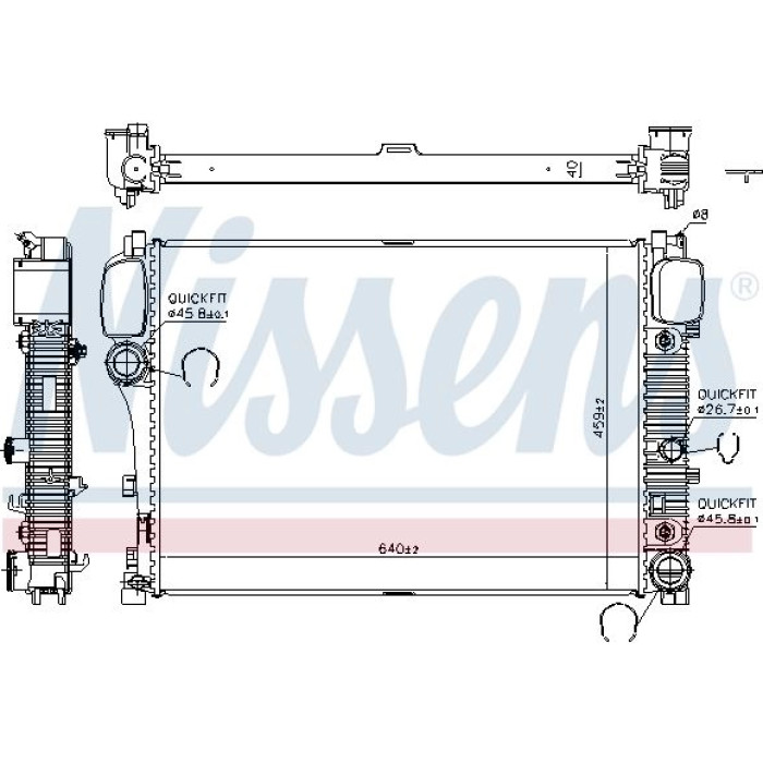 Nissens Wasserkühler PKW 67107A Nissens Wasserkühler PKW 67107A
