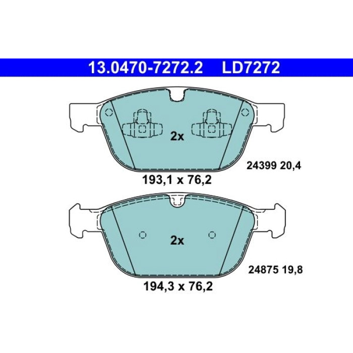 ATE Bremsbelagsatz 13.0470-7272.2 ATE Bremsbelagsatz 13.0470-7272.2