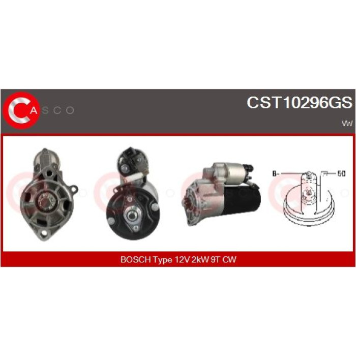 CASCO Anlasser CST10296GS CASCO Anlasser CST10296GS