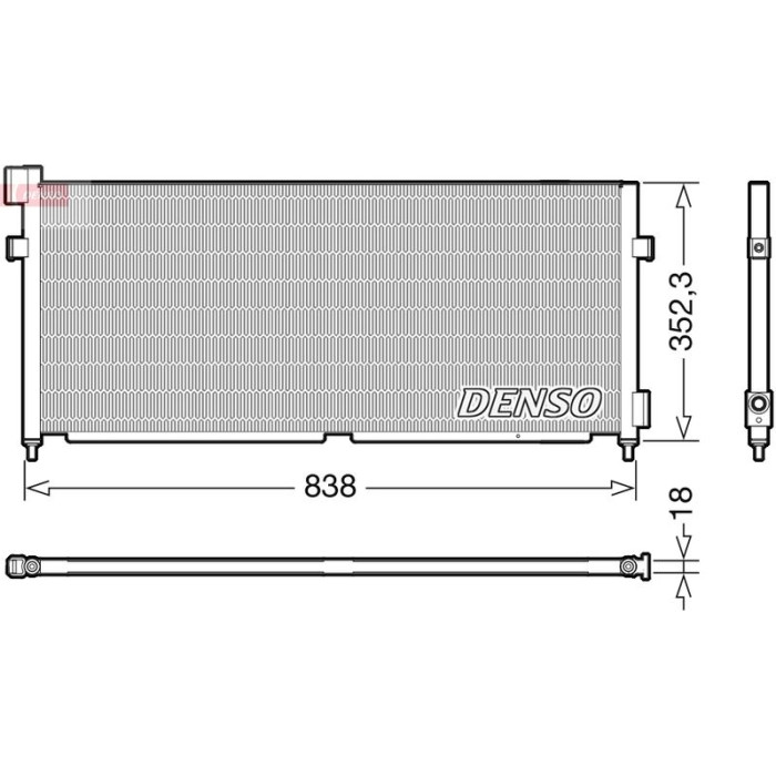 Denso Klimakondensator DCN99052 Denso Klimakondensator DCN99052