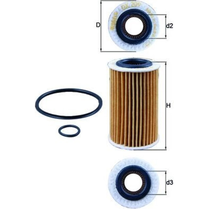 Mahle Original Ölfilter OX 209D Mahle Original Ölfilter OX 209D