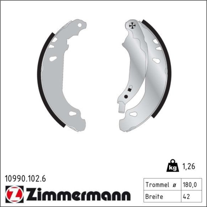 ZIMMERMANN Bremsbacken 10990.102.6 ZIMMERMANN Bremsbacken 10990.102.6