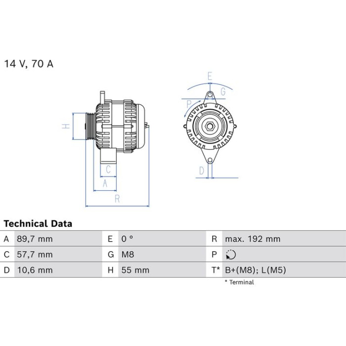 Bosch Lichtmaschine 0 986 086 690 Bosch Lichtmaschine 0 986 086 690