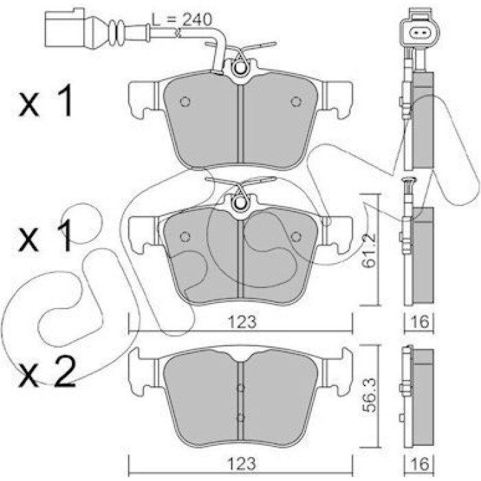 CIFAM Bremsbelagsatz, Scheibenbremse 822-981-1 CIFAM Bremsbelagsatz, Scheibenbremse 822-981-1