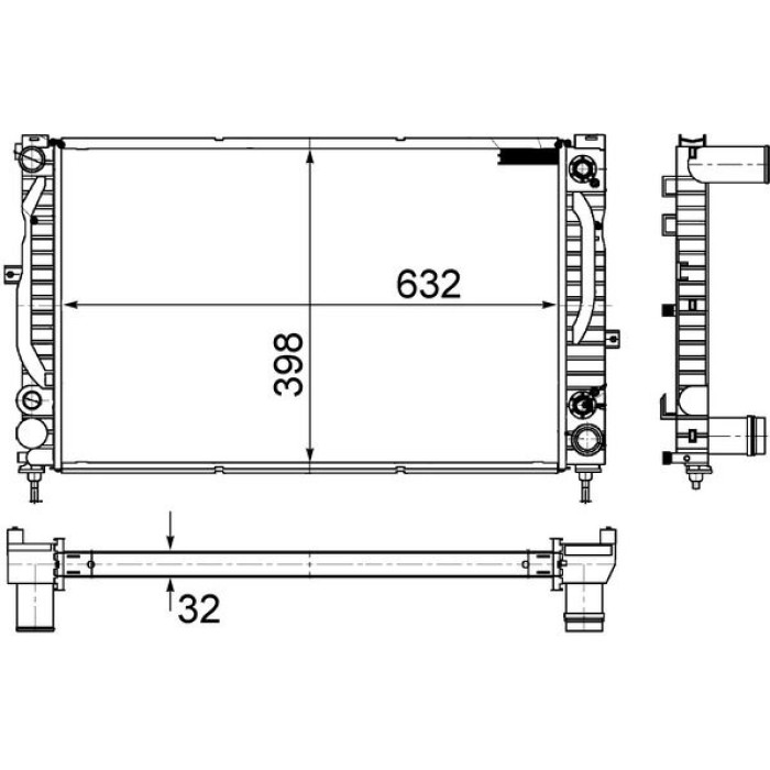 MAHLE Kühler, Motorkühlung CR 1414 000S MAHLE Kühler, Motorkühlung CR 1414 000S