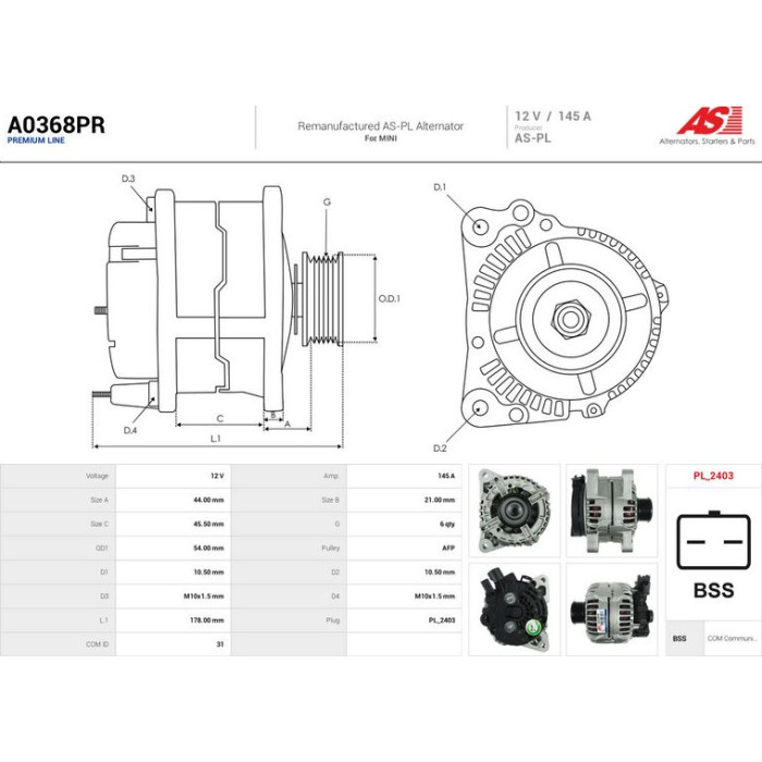 AS-PL Generator A0368PR AS-PL Generator A0368PR