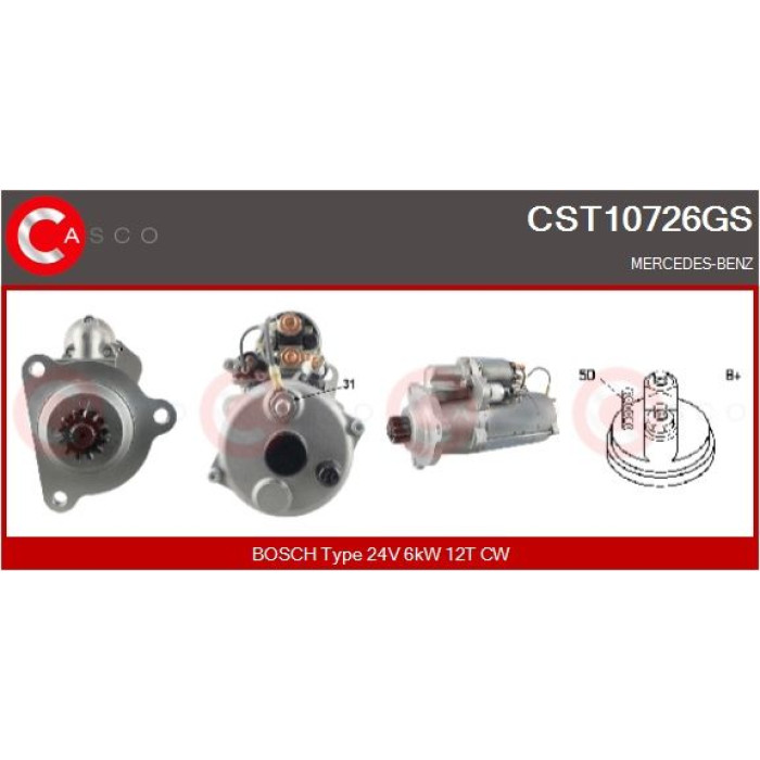 CASCO Anlasser CST10726GS