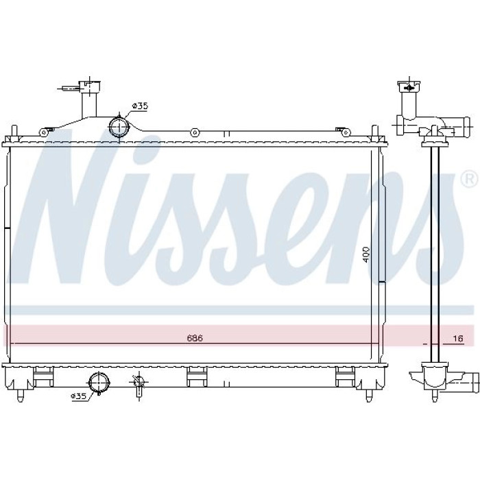 Nissens Wasserkühler PKW 628967 Nissens Wasserkühler PKW 628967