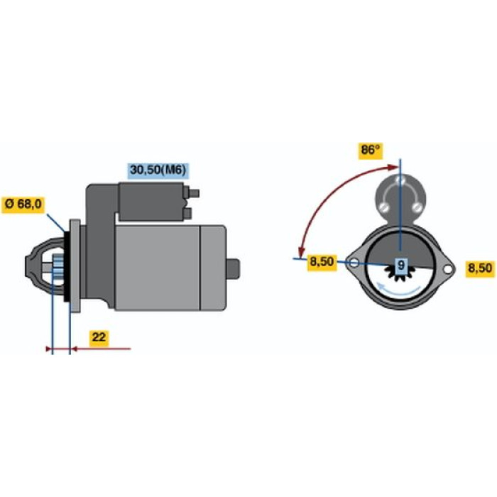 Bosch Starter 0 986 018 350 Bosch Starter 0 986 018 350
