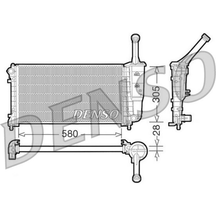 Denso Motorkühler DRM09106 Denso Motorkühler DRM09106