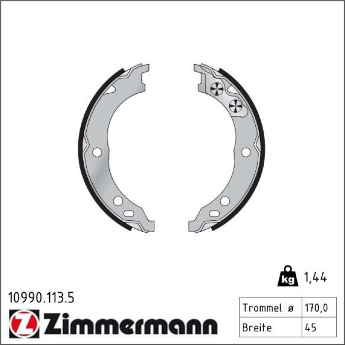 10990.113.5 ZIMMERMANN Bremsbacken 10990.113.5 10990.113.5 ZIMMERMANN Bremsbacken 10990.113.5