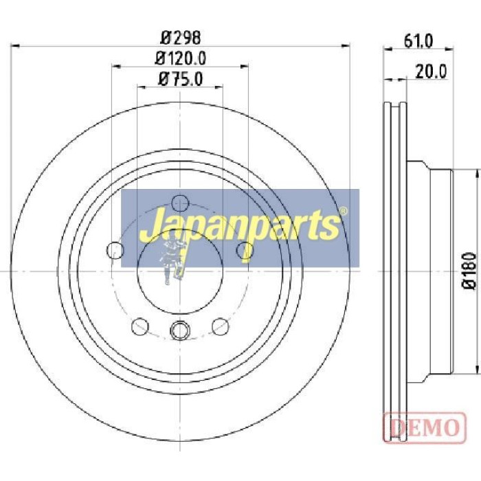 Japanparts Bremsscheibe DP-0122C Japanparts Bremsscheibe DP-0122C