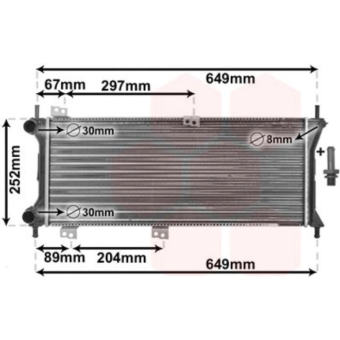 Van Wezel Motorkühler 17002258 Van Wezel Motorkühler 17002258