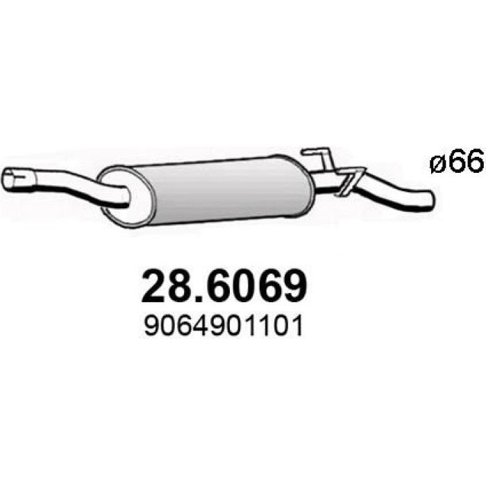 ASSO Mittelschalldämpfer 28.6069