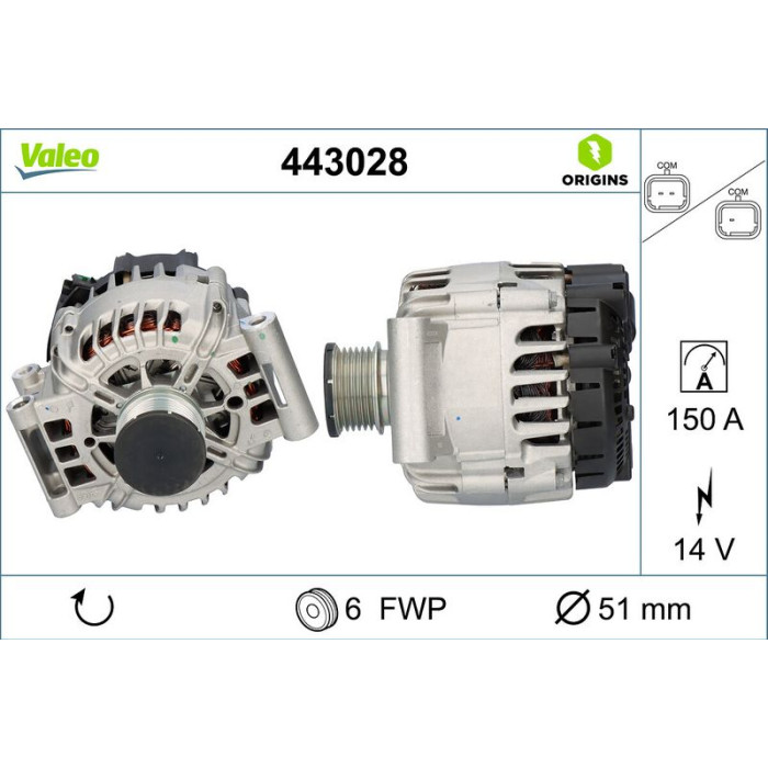 Valeo Lichtmaschine 443028 Valeo Lichtmaschine 443028