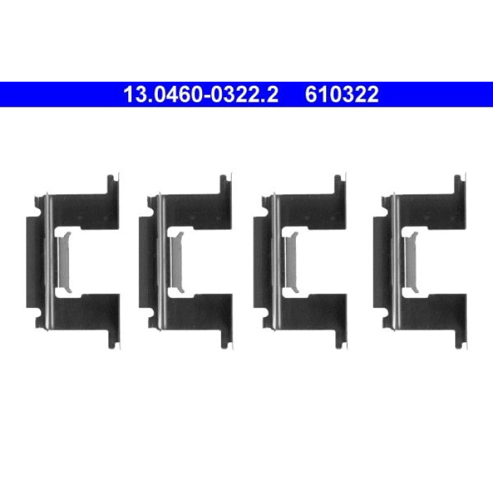 ATE Zubehörsatz Bremsbeläge 13.0460-0322.2 ATE Zubehörsatz Bremsbeläge 13.0460-0322.2