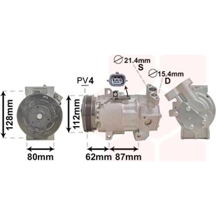 Van Wezel Klimakompressor 1501K703 Van Wezel Klimakompressor 1501K703