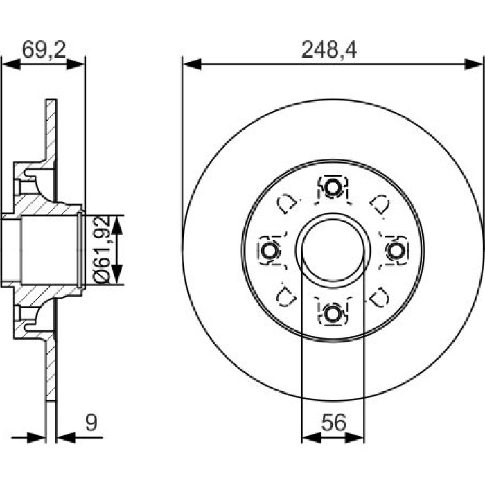 Bosch Bremsscheibe 0 986 479 S43
