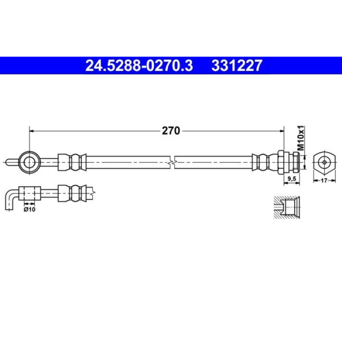 ATE Bremsschlauch 24.5288-0270.3 ATE Bremsschlauch 24.5288-0270.3
