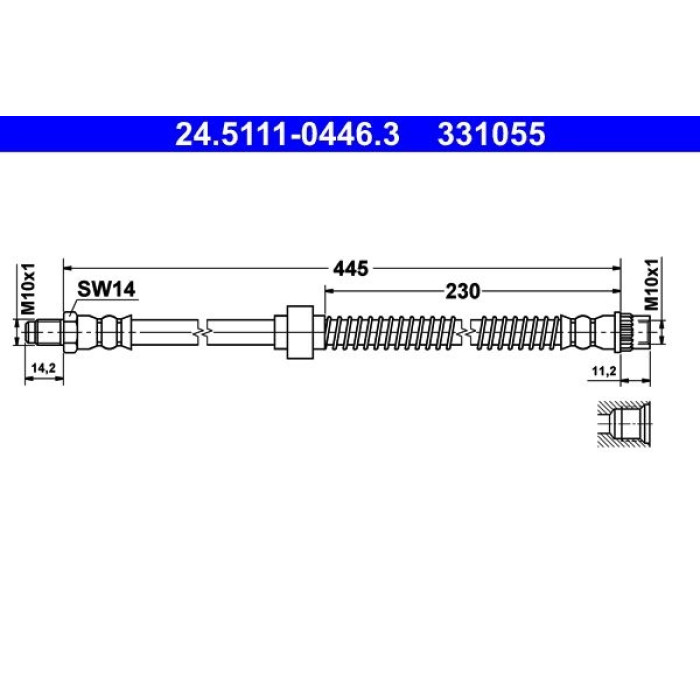 ATE Bremsschlauch 24.5111-0446.3 ATE Bremsschlauch 24.5111-0446.3