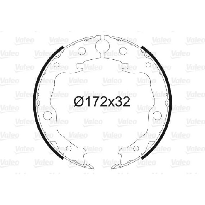 Valeo Bremsbacken 564168 Valeo Bremsbacken 564168