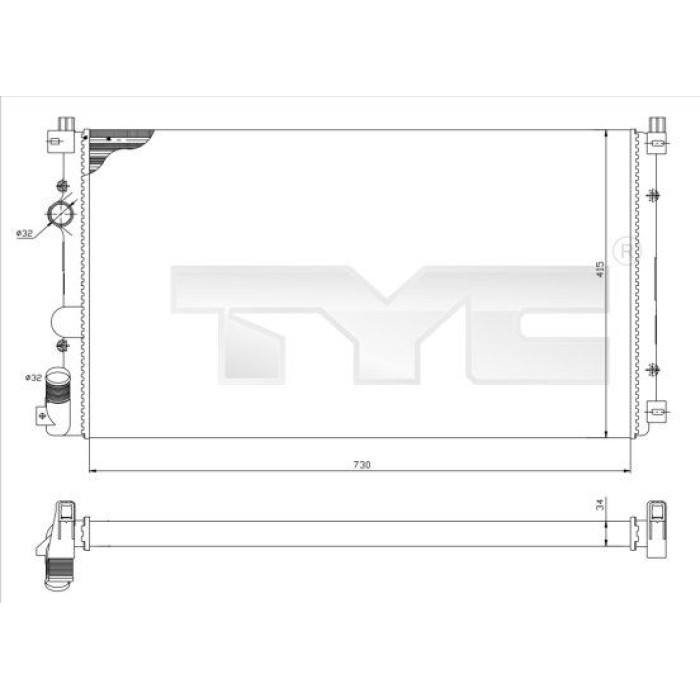 TYC Motorkühler 725-0029