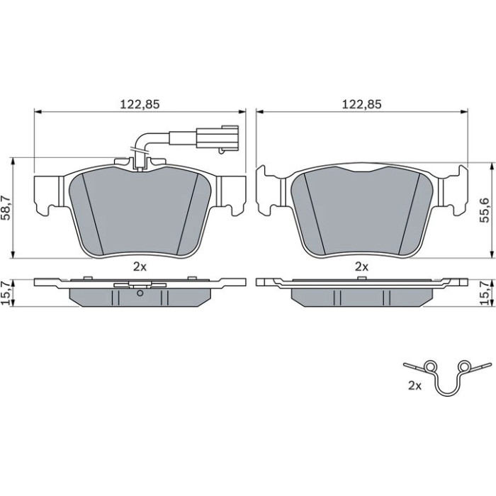 0 986 424 848 Bosch Bremsbelagsatz 0 986 424 848 0 986 424 848 Bosch Bremsbelagsatz 0 986 424 848