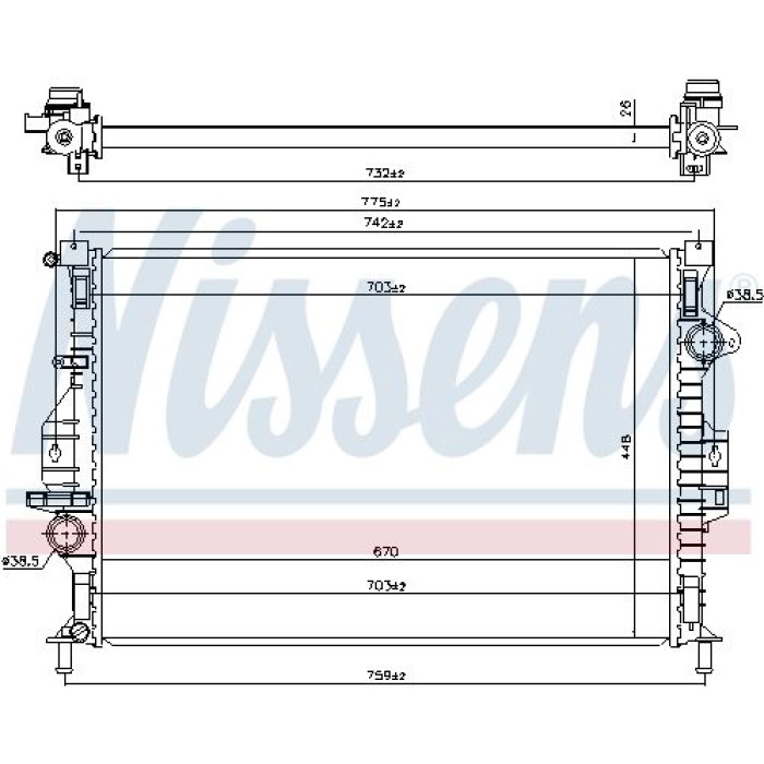 Nissens Wasserkühler PKW 66863