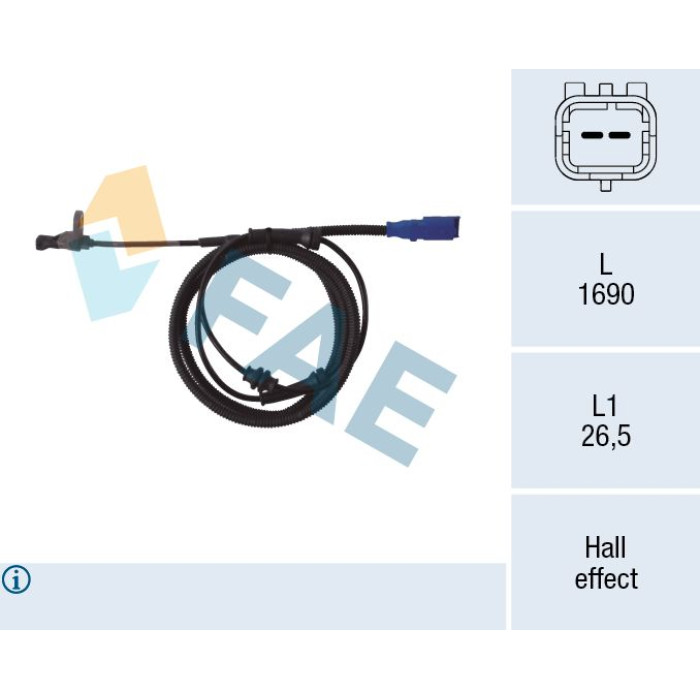 FAE Sensor, Raddrehzahl 78098 FAE Sensor, Raddrehzahl 78098