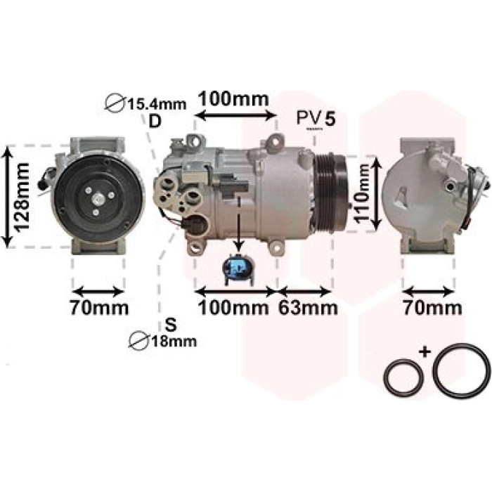 Van Wezel Klimakompressor 3000K434