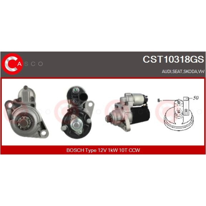 CASCO Anlasser CST10318GS CASCO Anlasser CST10318GS