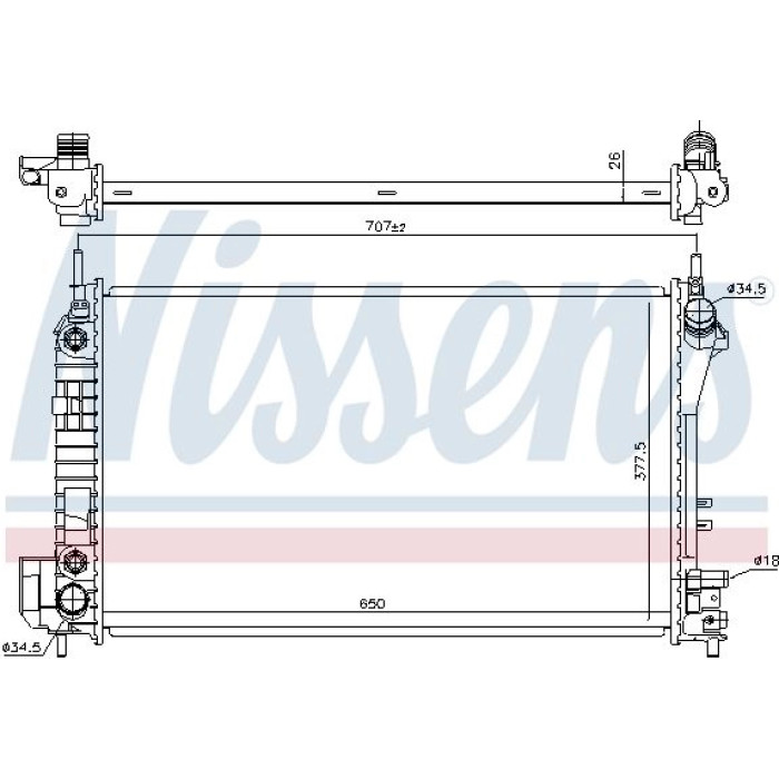 Nissens Wasserkühler PKW 630703