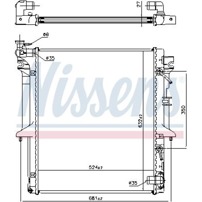 Nissens Wasserkühler PKW 628966