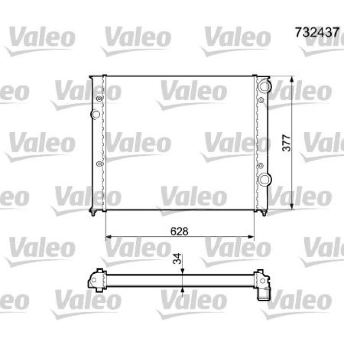 Valeo Motorkühler 732437 Valeo Motorkühler 732437
