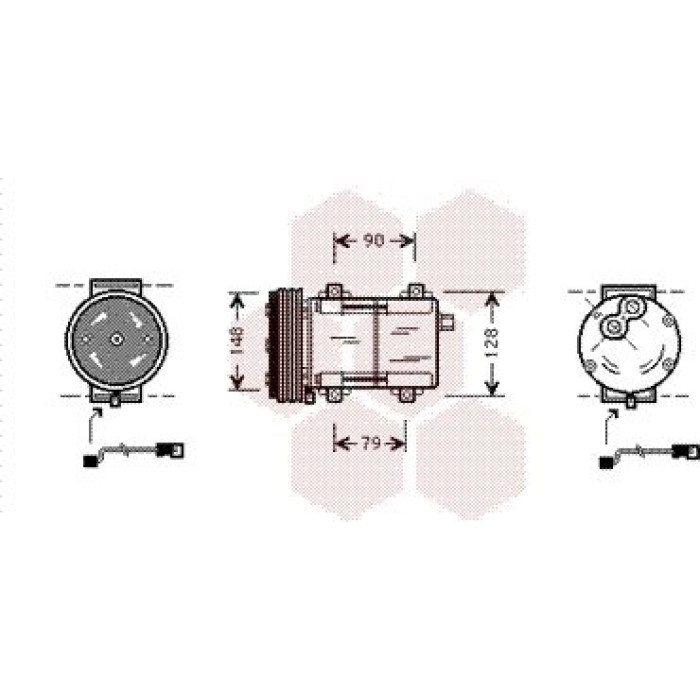 1800K283 Van Wezel Klimakompressor 1800K283 1800K283 Van Wezel Klimakompressor 1800K283