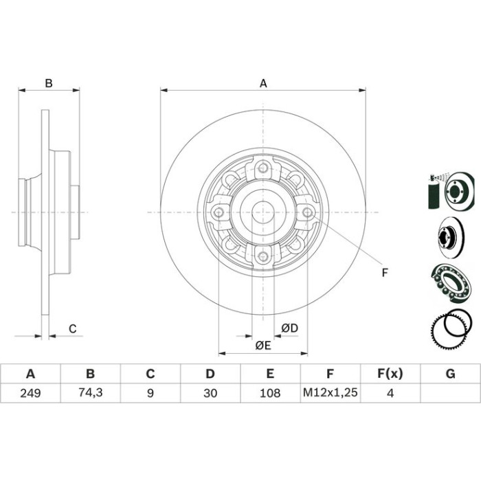 Bosch Bremsscheibe 0 986 479 400