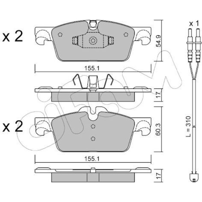 CIFAM Bremsbelagsatz, Scheibenbremse 822-916-0K