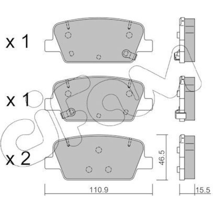 CIFAM Bremsbelagsatz, Scheibenbremse 822-1283-0