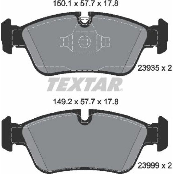 Textar Bremsbelagsatz 2393501 Textar Bremsbelagsatz 2393501
