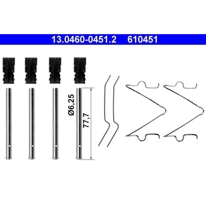 ATE Zubehörsatz Bremsbeläge 13.0460-0451.2 ATE Zubehörsatz Bremsbeläge 13.0460-0451.2