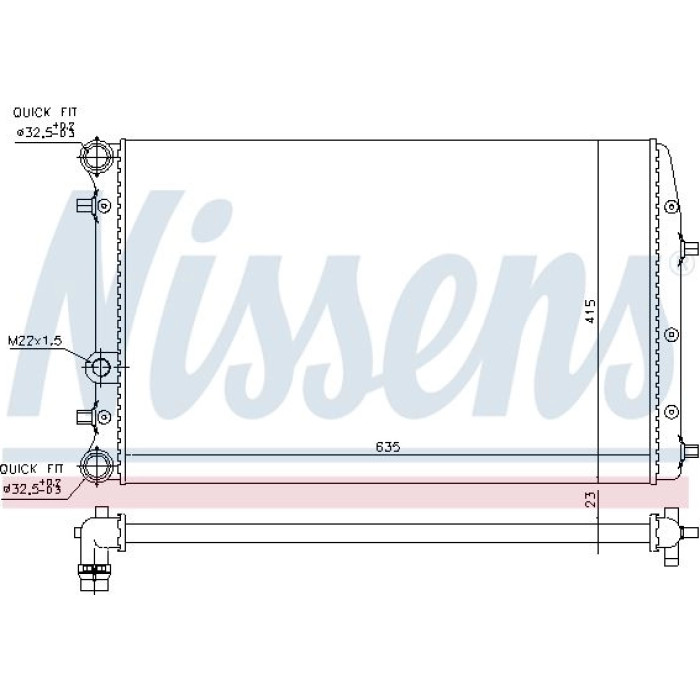 Nissens Wasserkühler PKW 652711 Nissens Wasserkühler PKW 652711